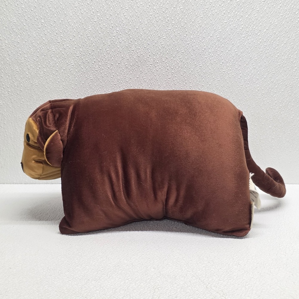 Pier 1 Imports Pillow Pet Brown Monkey Velour Plush Pillow - Picture 10 of 16